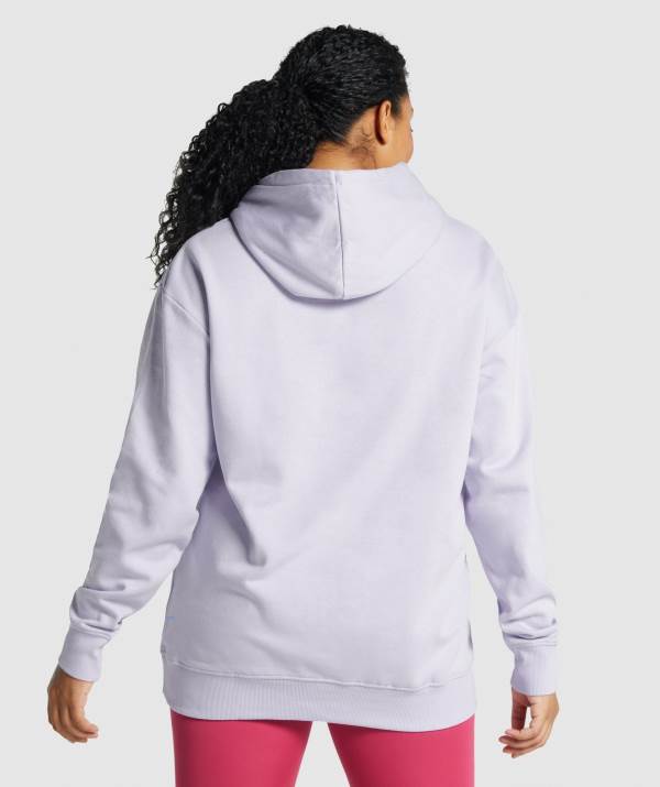 Damske Mikiny S Kapucňou Gymshark Training Oversized Svetlo Nachový | KE5740913